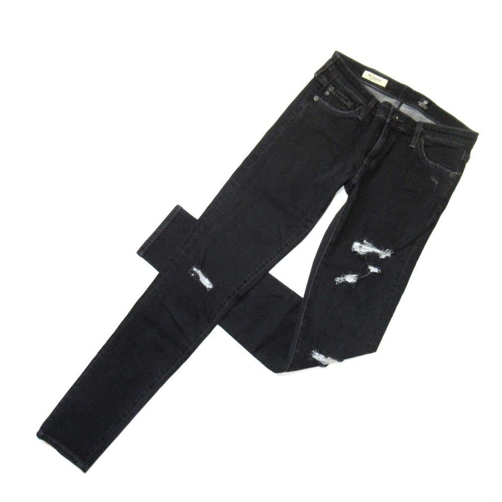Adriano Goldschmied AG The Legging in Extreme Black Skinny Stretch Jeans 27